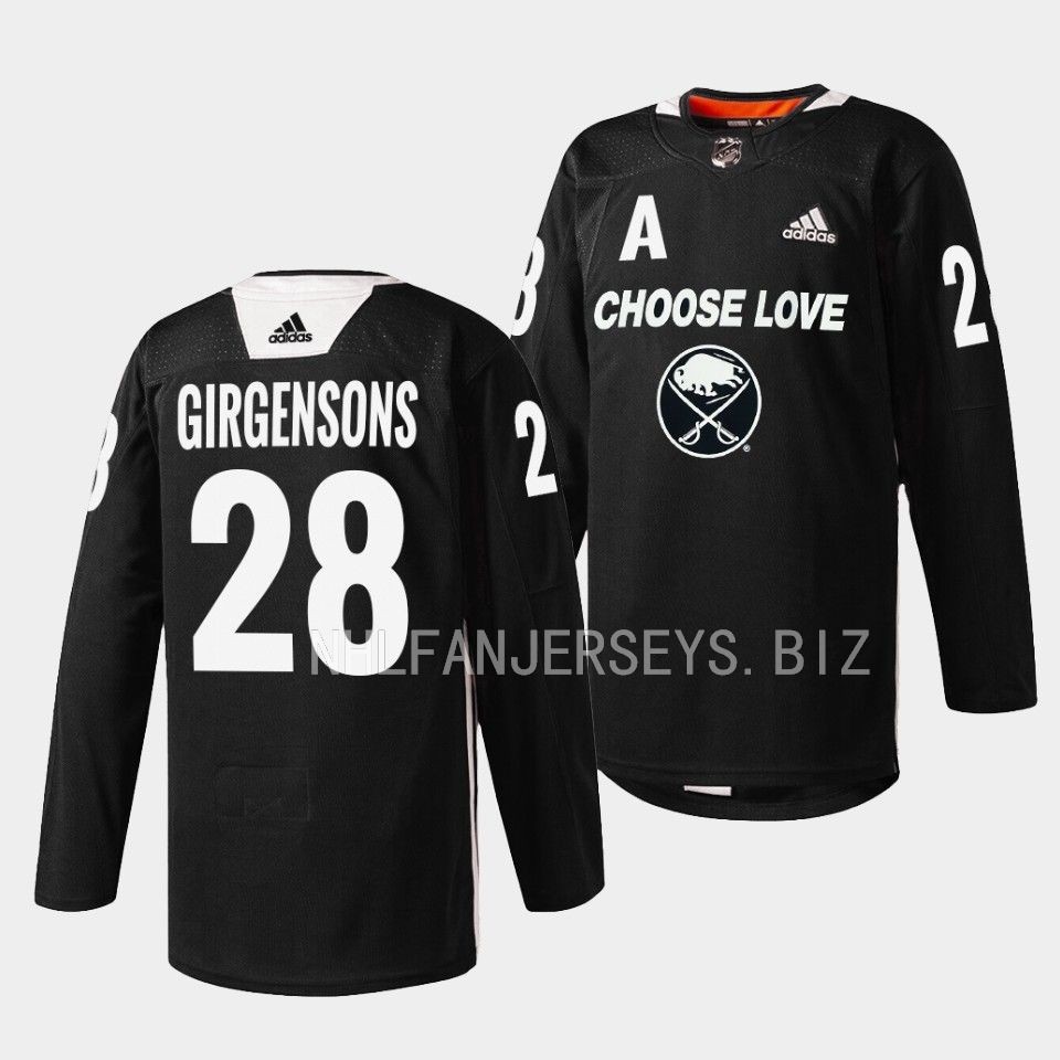 Buffalo Sabres Zemgus Girgensons 2023 Choose Love Night Black Jersey Buffalo Sabres Zemgus Girgensons 2023 Choose Love Night Black Jersey