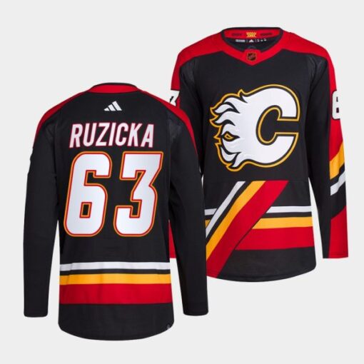 Calgary Flames Adam Ruzicka Reverse Black Jersey