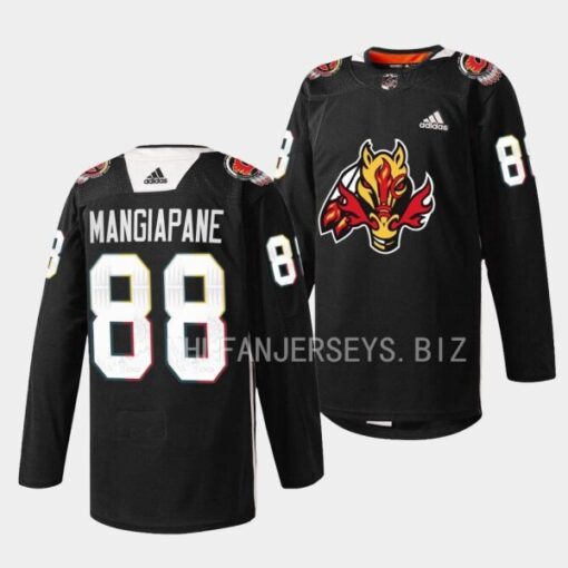 Calgary Flames Andrew Mangiapane 2023 Indigenous Celebration Night Black Jersey