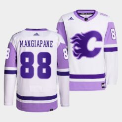 Calgary Flames Andrew Mangiapane HockeyFightsCancer White Jersey