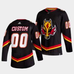 Calgary Flames Custom 2022-23 Alternate Black Jersey
