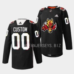 Calgary Flames Custom 2023 Indigenous Celebration Night Black Jersey