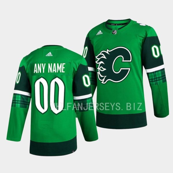 Calgary Flames Custom 2023 St. Patricks Day Green Jersey Calgary Flames Custom 2023 St. Patricks Day Green Jersey