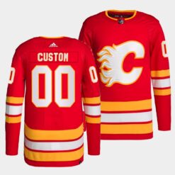 Calgary Flames Custom Home Red Jersey