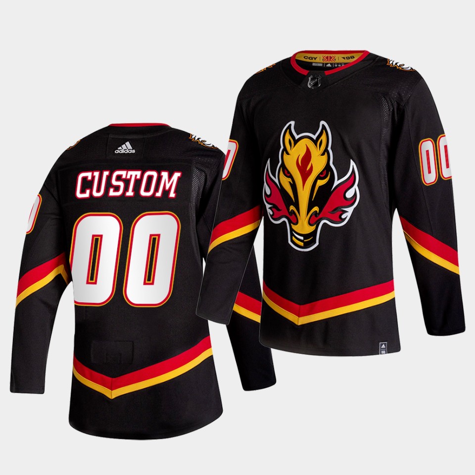 Calgary Flames Custom Reverse Black Special Edition Jersey Calgary Flames Custom Reverse Black Special Edition Jersey