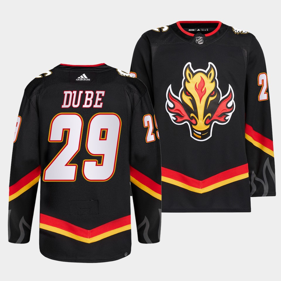 Calgary Flames Dillon Dube 2022-23 Blasty Alternate Black Jersey Calgary Flames Dillon Dube 2022-23 Blasty Alternate Black Jersey