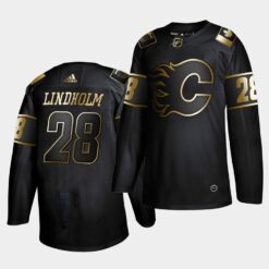 Calgary Flames Elias Lindholm Golden Edition Black Jersey