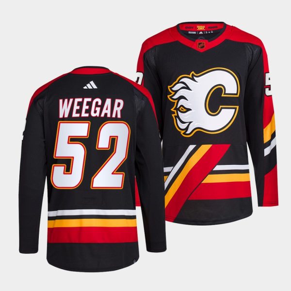 Calgary Flames MacKenzie Weegar Reverse Black Jersey Calgary Flames MacKenzie Weegar Reverse Black Jersey