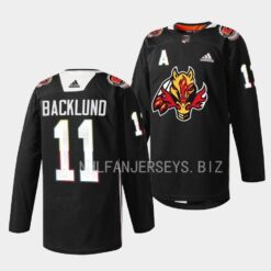 Calgary Flames Mikael Backlund 2023 Indigenous Celebration Night Black Jersey