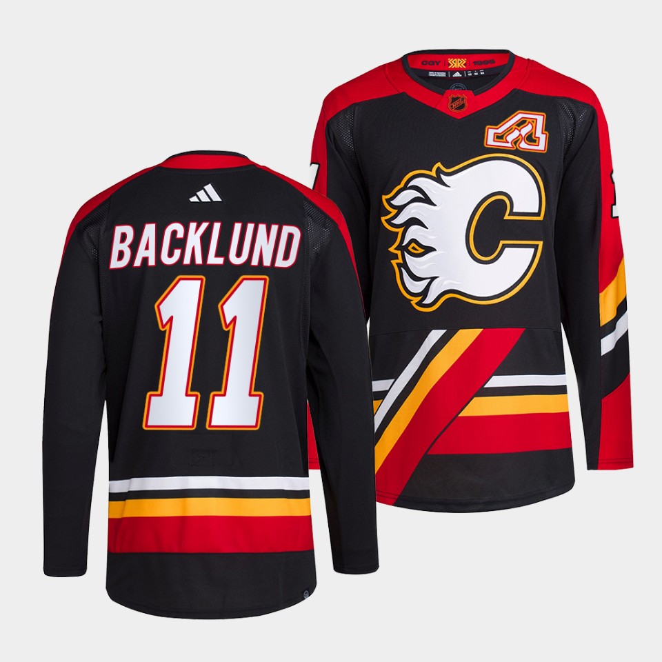 Calgary Flames Mikael Backlund Reverse Black Jersey Calgary Flames Mikael Backlund Reverse Black Jersey