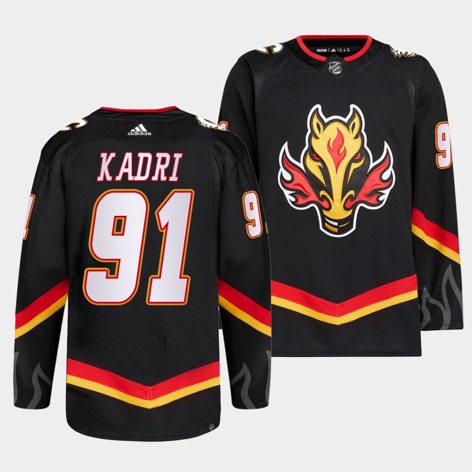 Calgary Flames Nazem Kadri 2022-23 Blasty Alternate Black Jersey Calgary Flames Nazem Kadri 2022-23 Blasty Alternate Black Jersey