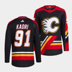 Calgary Flames Nazem Kadri Reverse Black Jersey