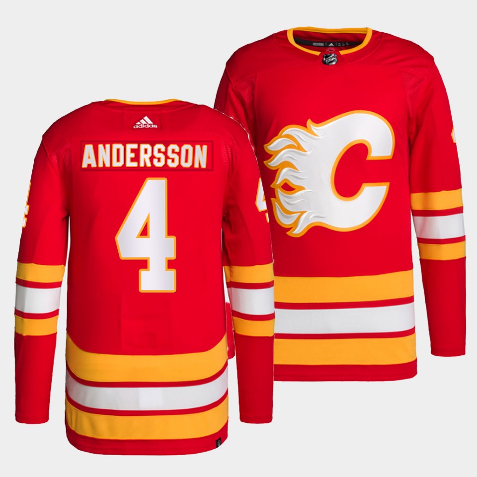 Calgary Flames Rasmus Andersson Home Red Jersey Calgary Flames Rasmus Andersson Home Red Jersey