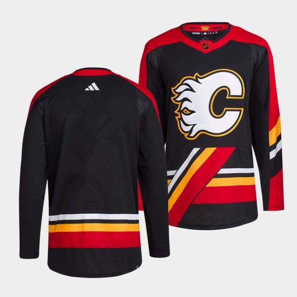 Calgary Flames Team 2022 Reverse Retro Black Jersey Calgary Flames Team 2022 Reverse Retro Black Jersey