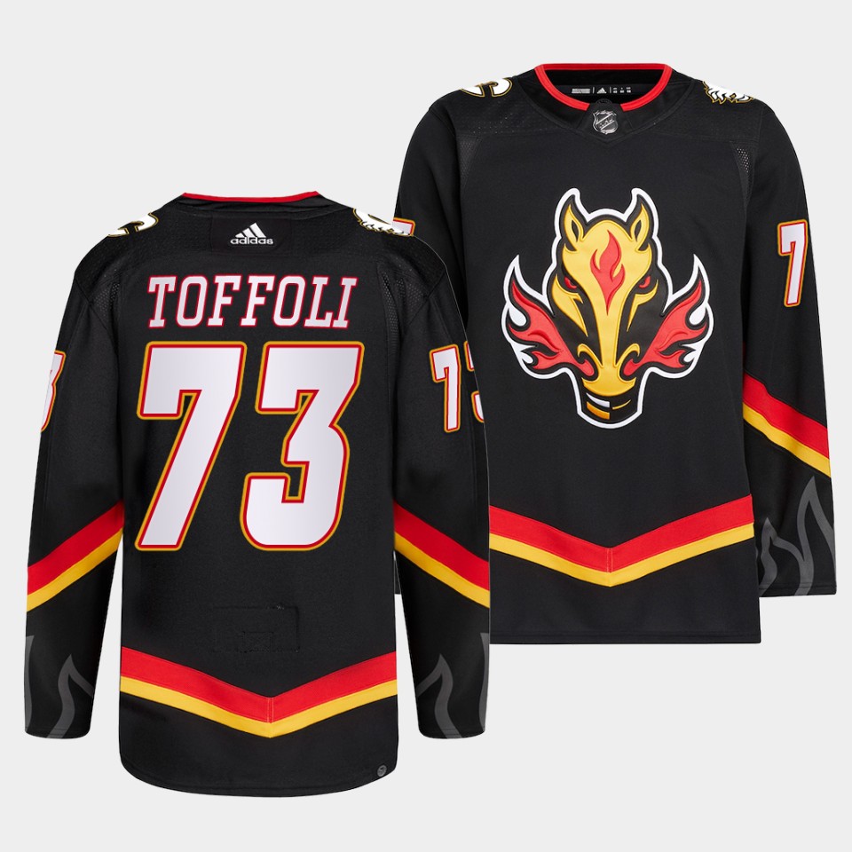 Calgary Flames Tyler Toffoli 2022-23 Blasty Alternate Black Jersey Calgary Flames Tyler Toffoli 2022-23 Blasty Alternate Black Jersey