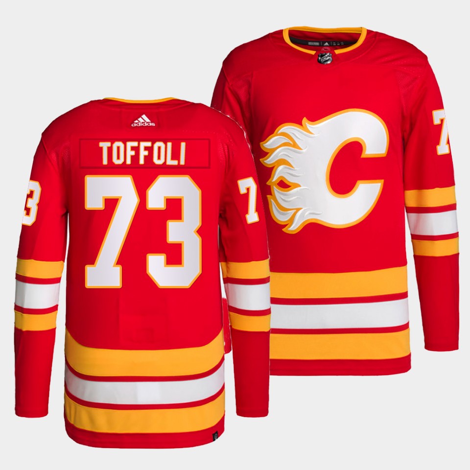 Calgary Flames Tyler Toffoli Red Home Jersey Calgary Flames Tyler Toffoli Red Home Jersey
