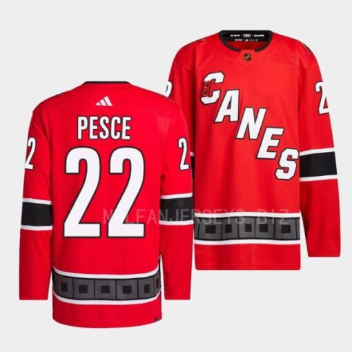 Carolina Hurricanes Brett Pesce Reverse Red Jersey