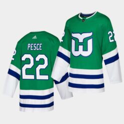 Carolina Hurricanes Brett Pesce Whalers Night Adidas Green Jersey