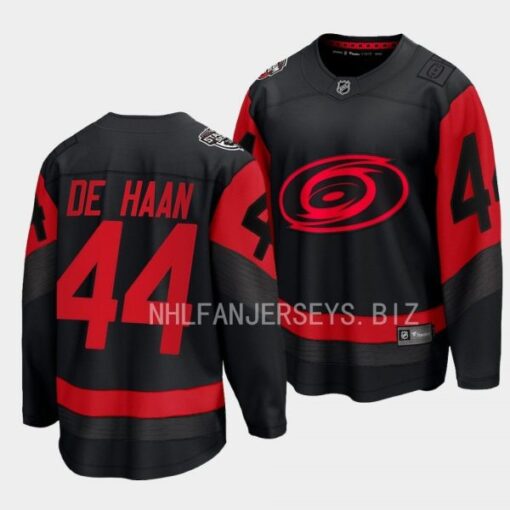 Carolina Hurricanes Calvin de Haan 2023 Stadium Series Black Jersey