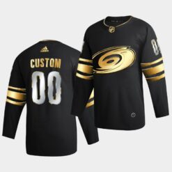 Carolina Hurricanes Custom Golden Edition Limited Black Jersey