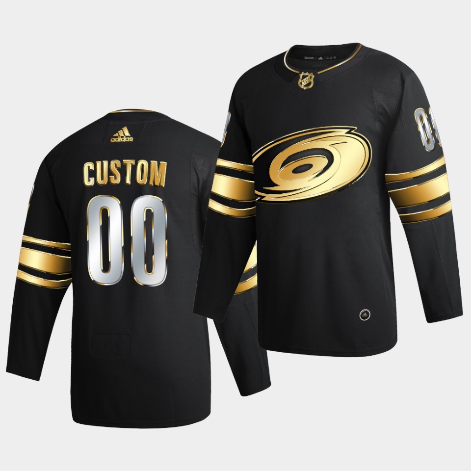 Carolina Hurricanes Custom Golden Edition Limited Black Jersey Carolina Hurricanes Custom Golden Edition Limited Black Jersey