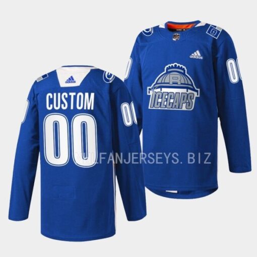 Carolina Hurricanes Custom North Night Raleigh IceCaps Blue Jersey
