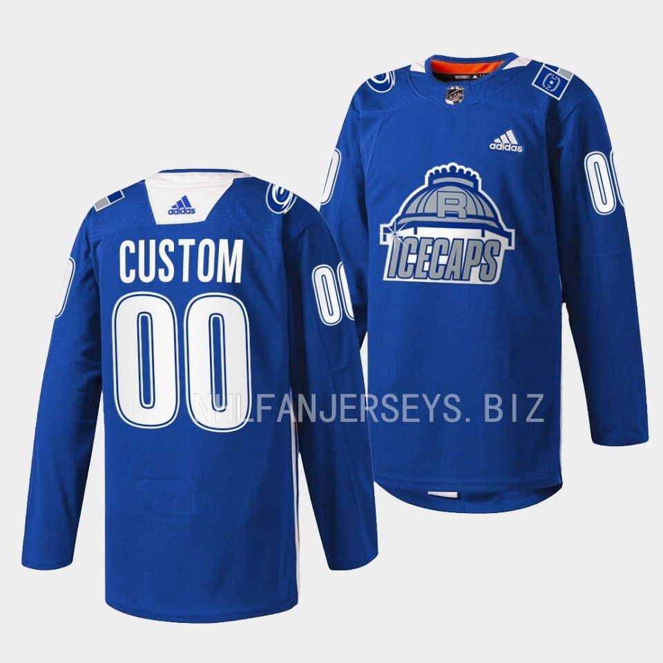 Carolina Hurricanes Custom North Night Raleigh IceCaps Blue Jersey Carolina Hurricanes Custom North Night Raleigh IceCaps Blue Jersey