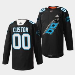 Carolina Hurricanes Custom Panthers Night Black Jersey