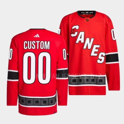 Carolina Hurricanes Custom Reverse Red Jersey