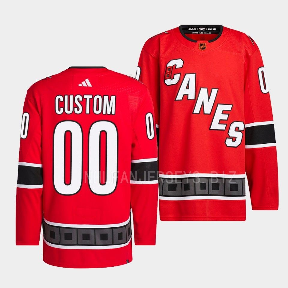Carolina Hurricanes Custom Reverse Red Jersey Carolina Hurricanes Custom Reverse Red Jersey