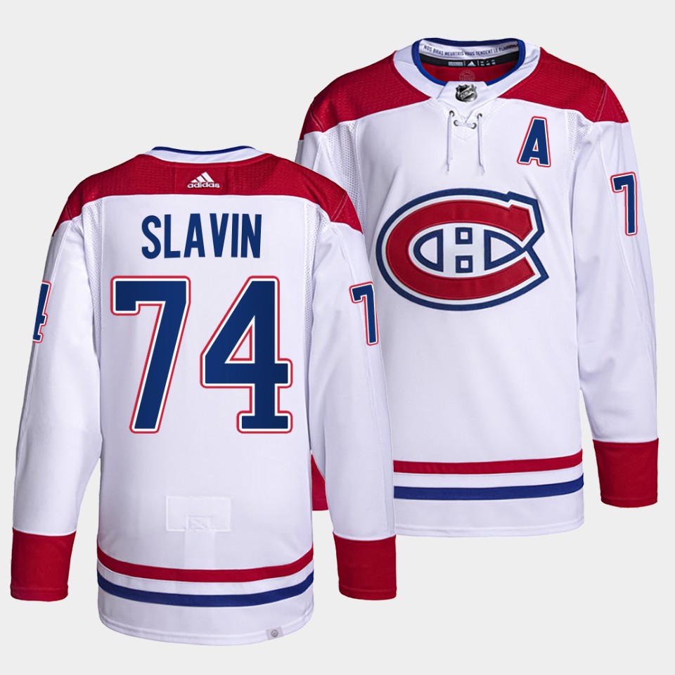 Carolina Hurricanes Jaccob Slavin 2022-23 Away White Jersey Carolina Hurricanes Jaccob Slavin 2022-23 Away White Jersey