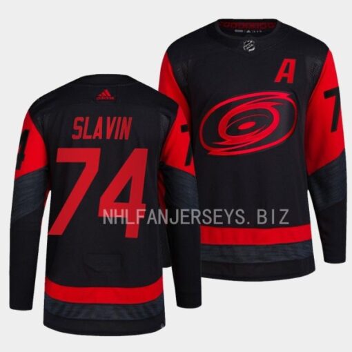 Carolina Hurricanes Jaccob Slavin 2023 NHL Stadium Series Black Jersey