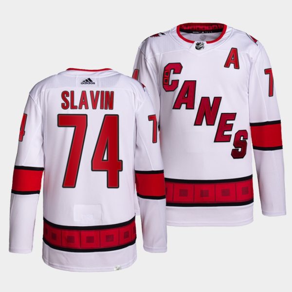 Carolina Hurricanes Jaccob Slavin Away White Jersey Carolina Hurricanes Jaccob Slavin Away White Jersey