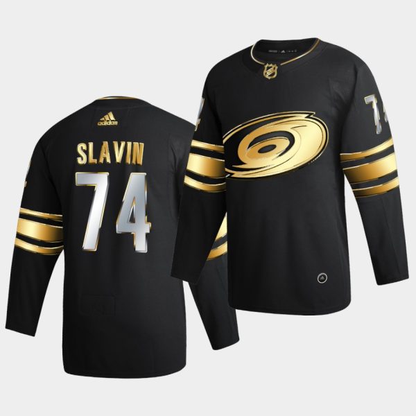 Carolina Hurricanes Jaccob Slavin Golden Edition Limited Black Jersey Carolina Hurricanes Jaccob Slavin Golden Edition Limited Black Jersey