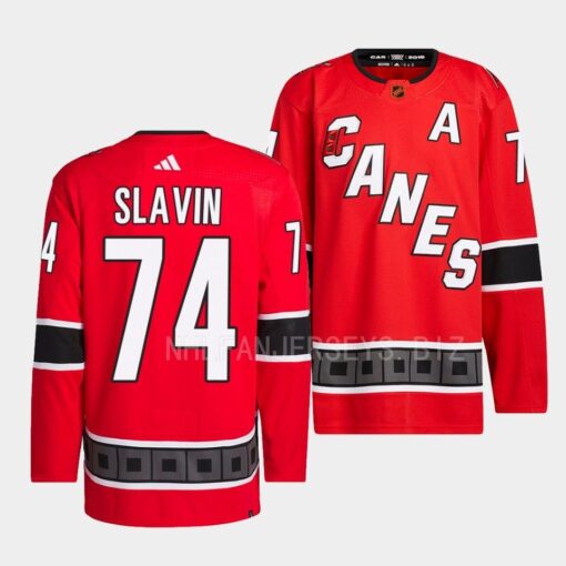 Carolina Hurricanes Jaccob Slavin Reverse Red Jersey