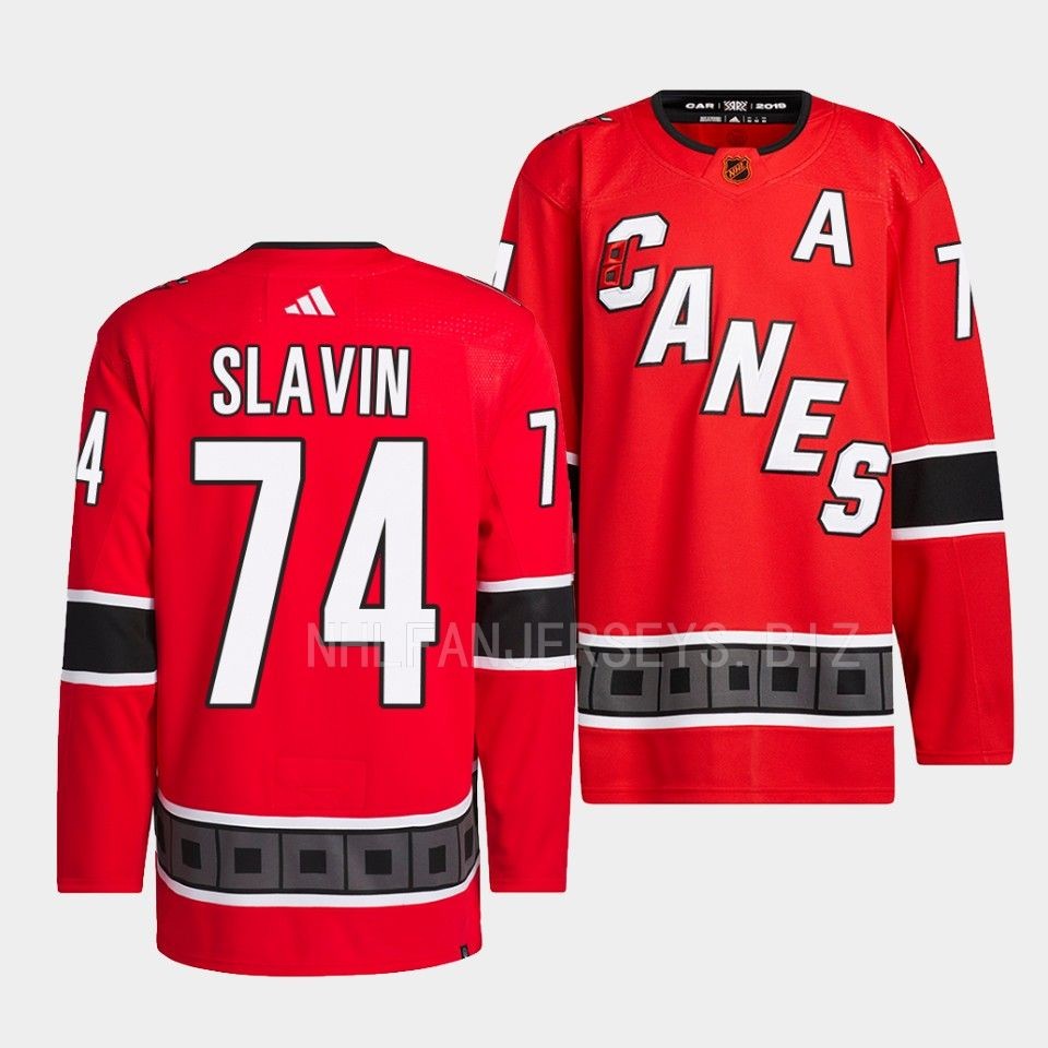 Carolina Hurricanes Jaccob Slavin Reverse Red Jersey Carolina Hurricanes Jaccob Slavin Reverse Red Jersey