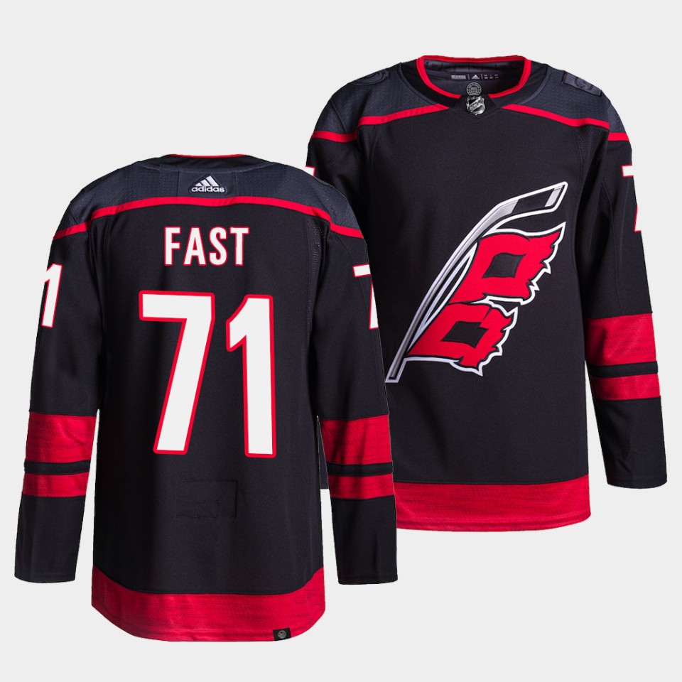 Carolina Hurricanes Jesper Fast Alternate Black Jersey Carolina Hurricanes Jesper Fast Alternate Black Jersey