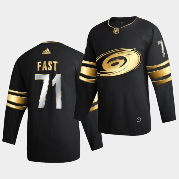 Carolina Hurricanes Jesper Fast Golden Edition Limited Black Jersey Carolina Hurricanes Jesper Fast Golden Edition Limited Black Jersey