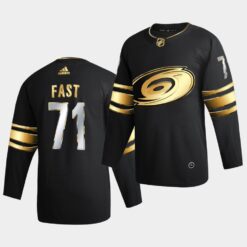 Carolina Hurricanes Jesper Fast Golden Edition Limited Black Jersey