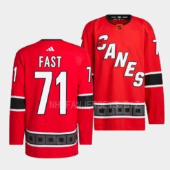Carolina Hurricanes Jesper Fast Reverse Red Jersey