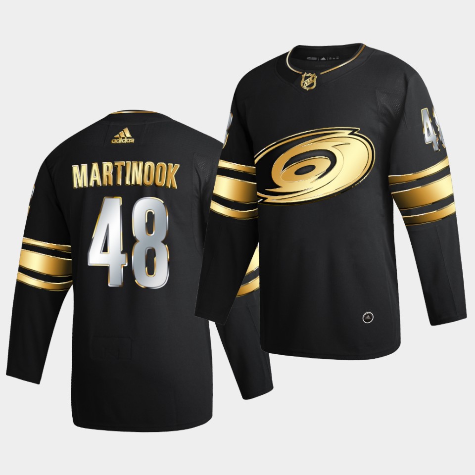 Carolina Hurricanes Jordan Martinook Golden Edition Limited Black Jersey Carolina Hurricanes Jordan Martinook Golden Edition Limited Black Jersey