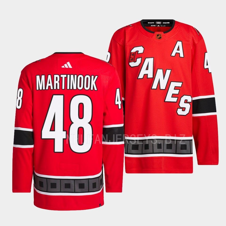 Carolina Hurricanes Jordan Martinook Red Jersey Carolina Hurricanes Jordan Martinook Red Jersey