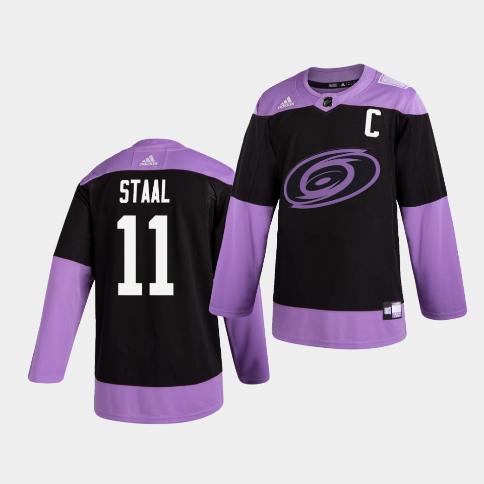 Carolina Hurricanes Jordan Staal Hockey Fights Cancer Practice Jersey Carolina Hurricanes Jordan Staal Hockey Fights Cancer Practice Jersey