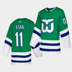 Carolina Hurricanes Jordan Staal Whalers Night Adidas Green Jersey