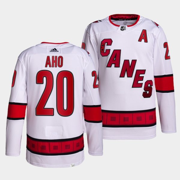 Carolina Hurricanes Sebastian Aho Away White Jersey Carolina Hurricanes Sebastian Aho Away White Jersey