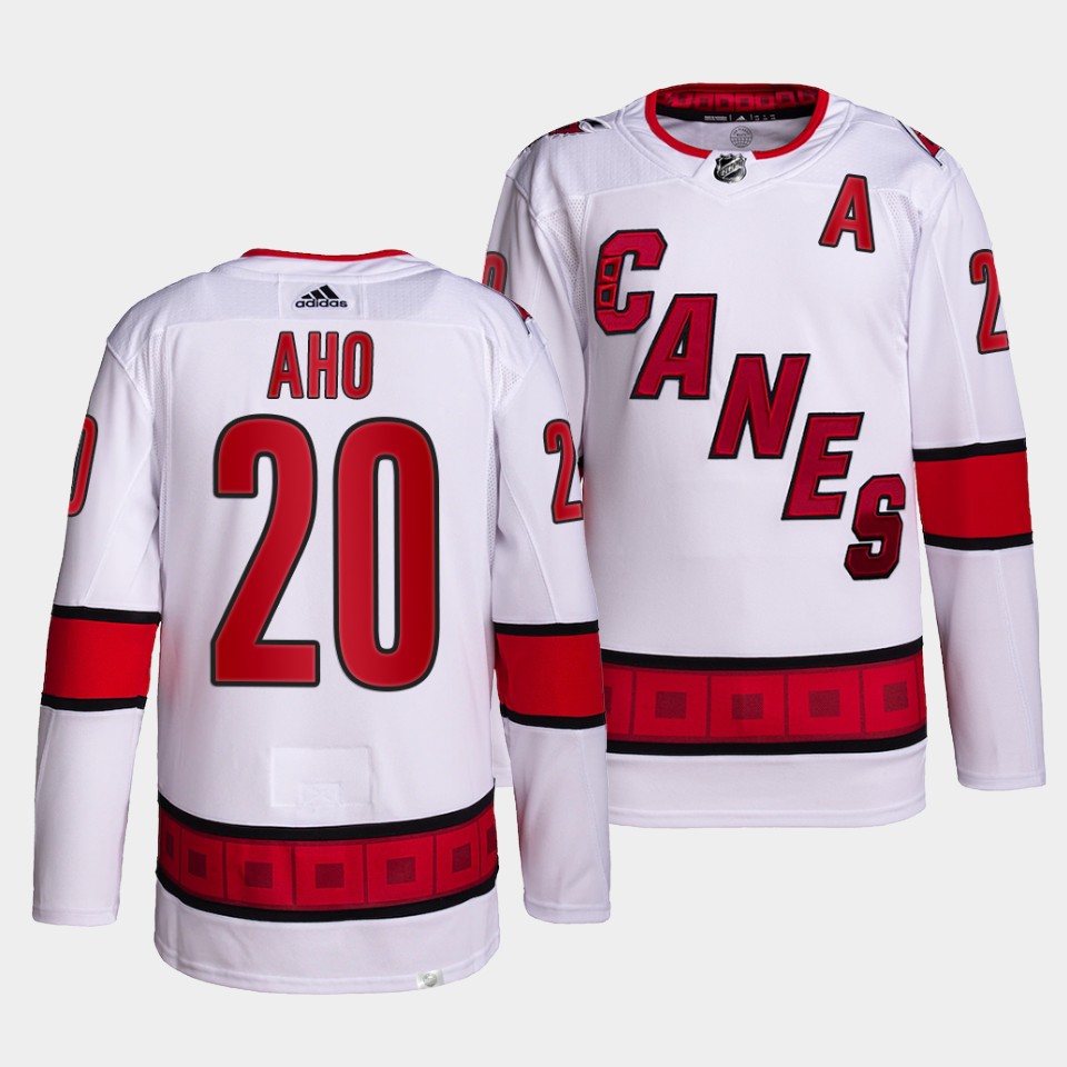Carolina Hurricanes Sebastian Aho Away White Jersey Carolina Hurricanes Sebastian Aho Away White Jersey