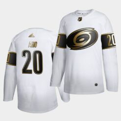 Carolina Hurricanes Sebastian Aho Golden Edition White Jersey