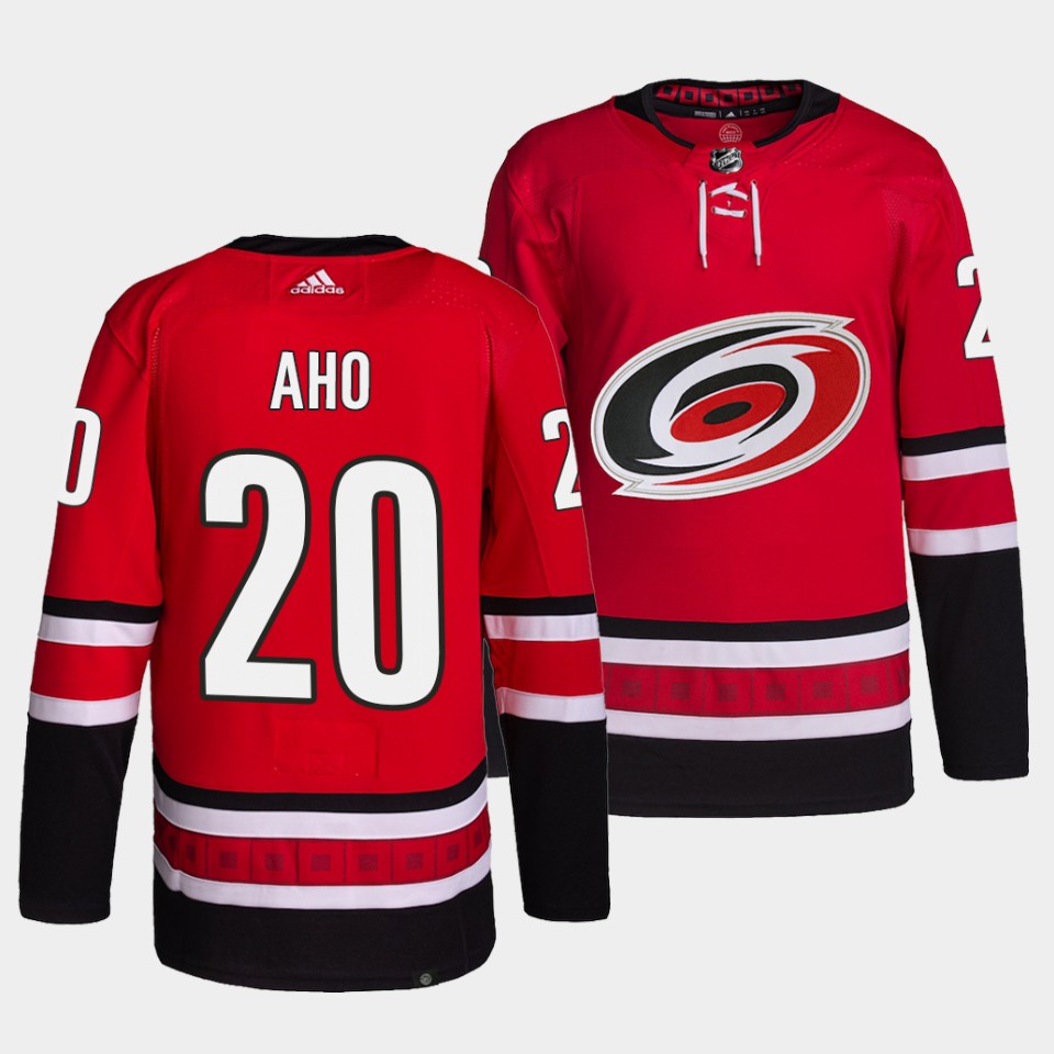 Carolina Hurricanes Sebastian Aho Home Red Jersey Carolina Hurricanes Sebastian Aho Home Red Jersey