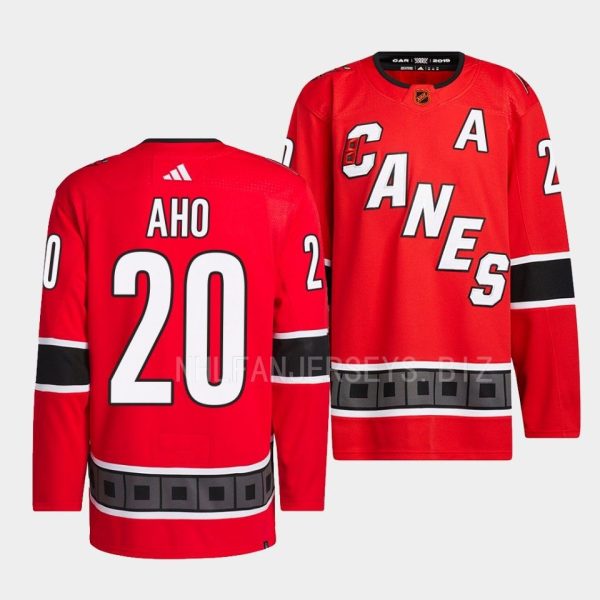 Carolina Hurricanes Sebastian Aho Reverse Retro 2.0 RedJersey Carolina Hurricanes Sebastian Aho Reverse Retro 2.0 RedJersey