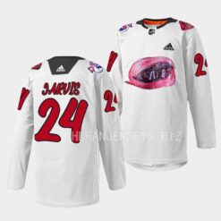 Carolina Hurricanes Seth Jarvis 2023 Kids Day White Jersey